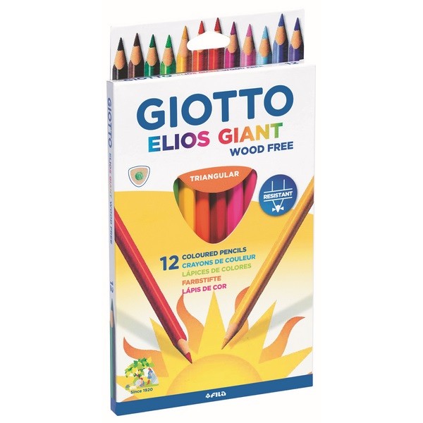 Ξυλομπογιές Giotto Elios Giant (12 Τεμάχια)