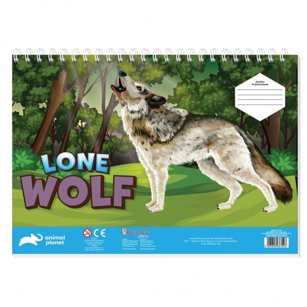 Μπλοκ Ζωγραφικής με Αυτοκόλλητα 23x33 40Φ Animal Planet 