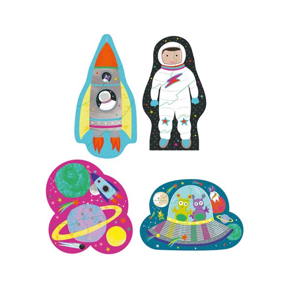 Τα πρώτα μου παζλ 3,4,6,8 τμχ “Διάστημα” - FLOSS & ROCK