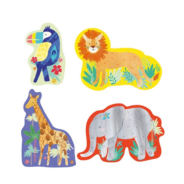 Τα πρώτα μου παζλ 3,4,6,8 τμχ “Ζούγκλα” - FLOSS & ROCK