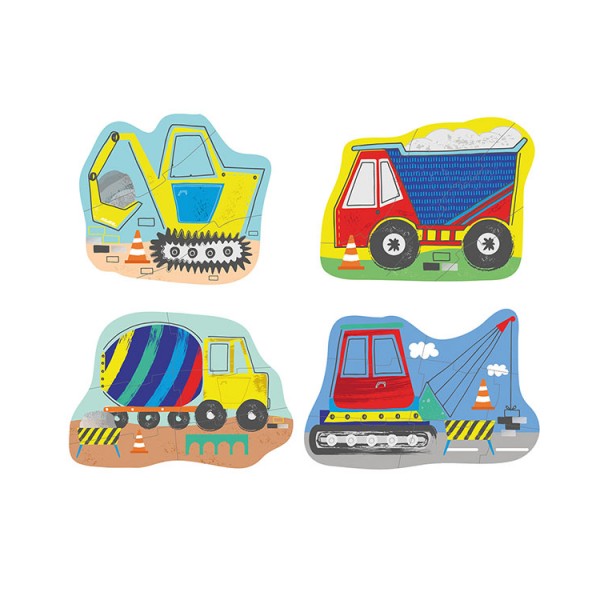 Τα πρώτα μου παζλ 3,4,6,8 τμχ “Κατασκευές” - FLOSS & ROCK