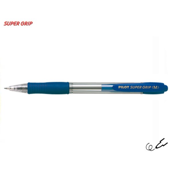 Στυλό Super Grip Pilot Medium 1.0mm Mπλε
